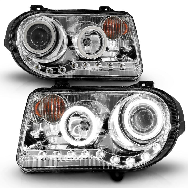 ANZO - ANZO 2005-2010 Chrysler 300C Projector Headlights w/ Halo Chrome (CCFL) G2 - Demon Performance