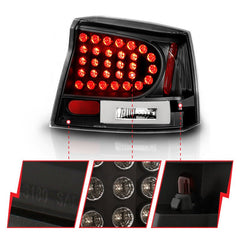 ANZO - ANZO 2006-2008 Dodge Charger LED Taillights Black - Demon Performance