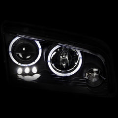ANZO - ANZO 2006-2010 Dodge Charger Projector Headlights w/ Halo Black - Demon Performance