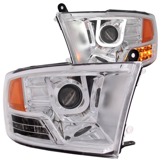 ANZO - ANZO 2009-2016 Dodge Ram 1500 Projector Headlights w/ U-Bar Chrome - Demon Performance