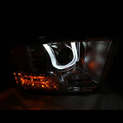 ANZO - ANZO 2009-2016 Dodge Ram 1500 Projector Headlights w/ U-Bar Chrome - Demon Performance