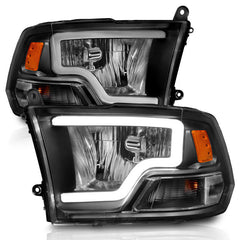 ANZO - ANZO 2009-2018 Dodge Ram 1500 Crystal Headlights w/ Light Bar Black Housing - Demon Performance