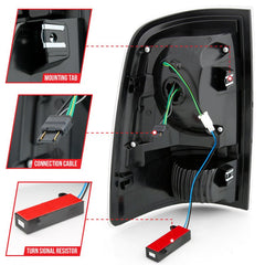 ANZO - ANZO 2009-2018 Dodge Ram 1500 LED Taillight Plank Style Black w/Clear Lens - Demon Performance