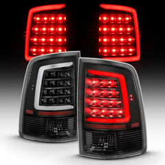 ANZO - ANZO 2009-2018 Dodge Ram 1500 LED Taillight Plank Style Black w/Clear Lens - Demon Performance