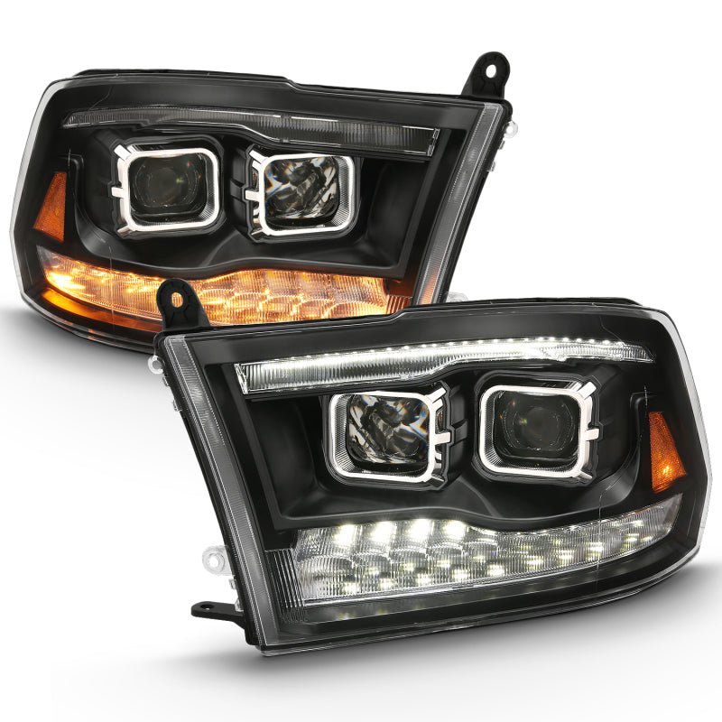ANZO - ANZO 2009-2018 Dodge Ram 1500 Projector H.L. Switchback Black Amber - Demon Performance