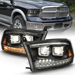 ANZO - ANZO 2009-2018 Dodge Ram 1500 Projector H.L. Switchback Chrome Amber - Demon Performance