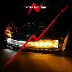 ANZO - ANZO 2009-2018 Dodge Ram 1500 Projector Plank Style Switchback H.L Halo Black Amber (OE Style) - Demon Performance