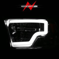 ANZO - ANZO 2009-2020 Dodge Ram 1500 Full LED Square Projector Headlights w/ Chrome Housing Chrome Amber - Demon Performance