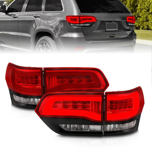 ANZO - ANZO 2014-2016 Jeep Grand Cherokee LED Taillights Red/Clear - Demon Performance