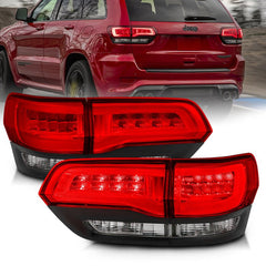 ANZO - ANZO 2014-2016 Jeep Grand Cherokee LED Taillights Red/Clear - Demon Performance