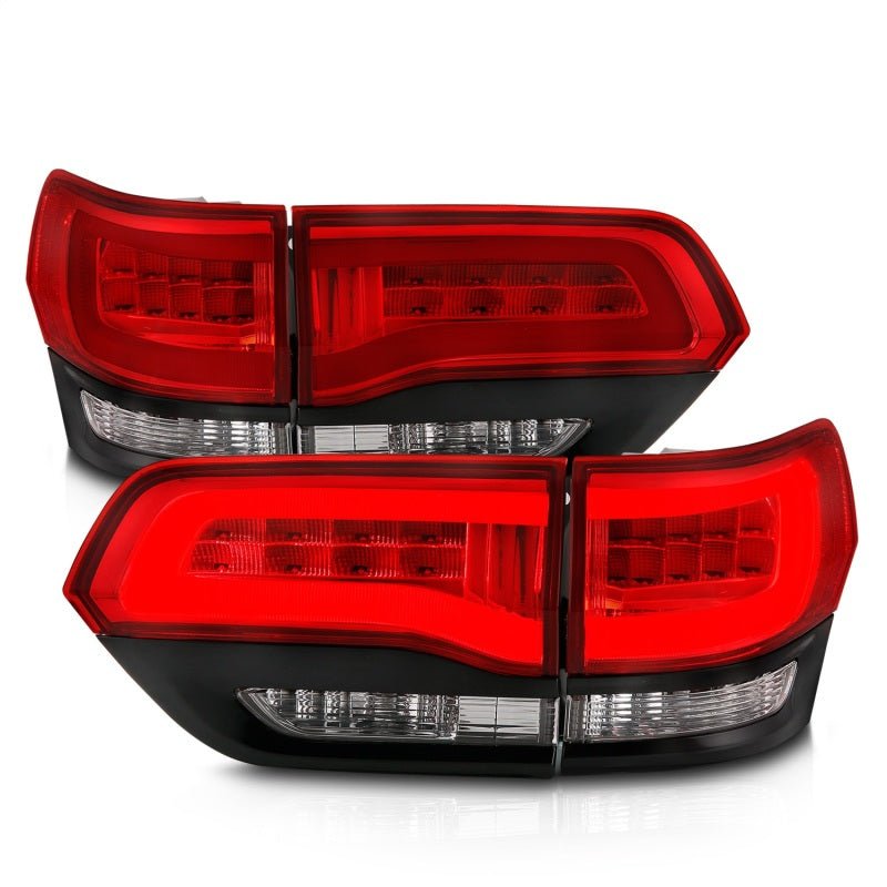 ANZO - ANZO 2014-2016 Jeep Grand Cherokee LED Taillights Red/Clear - Demon Performance