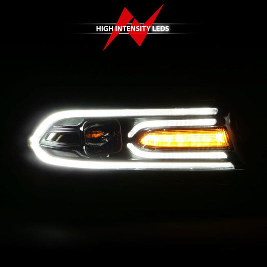 ANZO - ANZO 2015-2018 Dodge Charger Projector Headlights Plank Style Black - Demon Performance