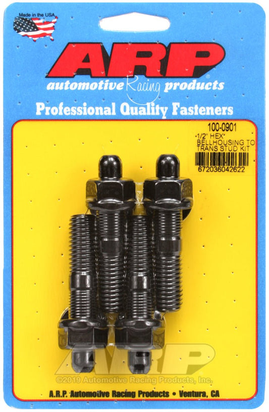 ARP - ARP 1/2in Dia Hex Bellhousing to Trans Stud Kit - Demon Performance