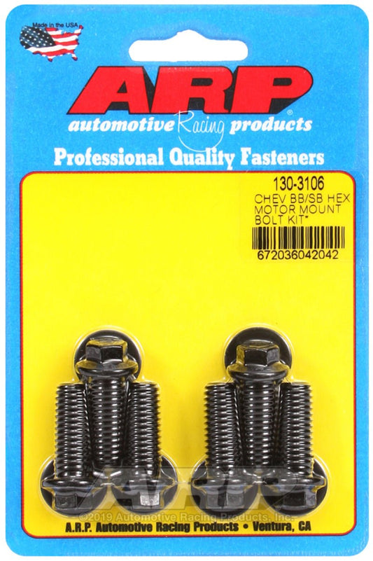 ARP - ARP Chevy Hex Motor Mount Bolt Kit w/ energy suspension Mounts - Demon Performance