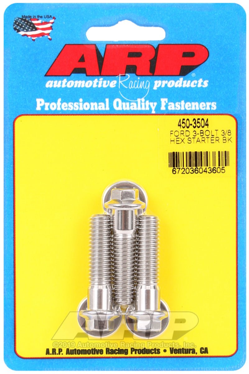 ARP - ARP Ford SS 3-Bolt Hex Starter Bolt Kit - Demon Performance