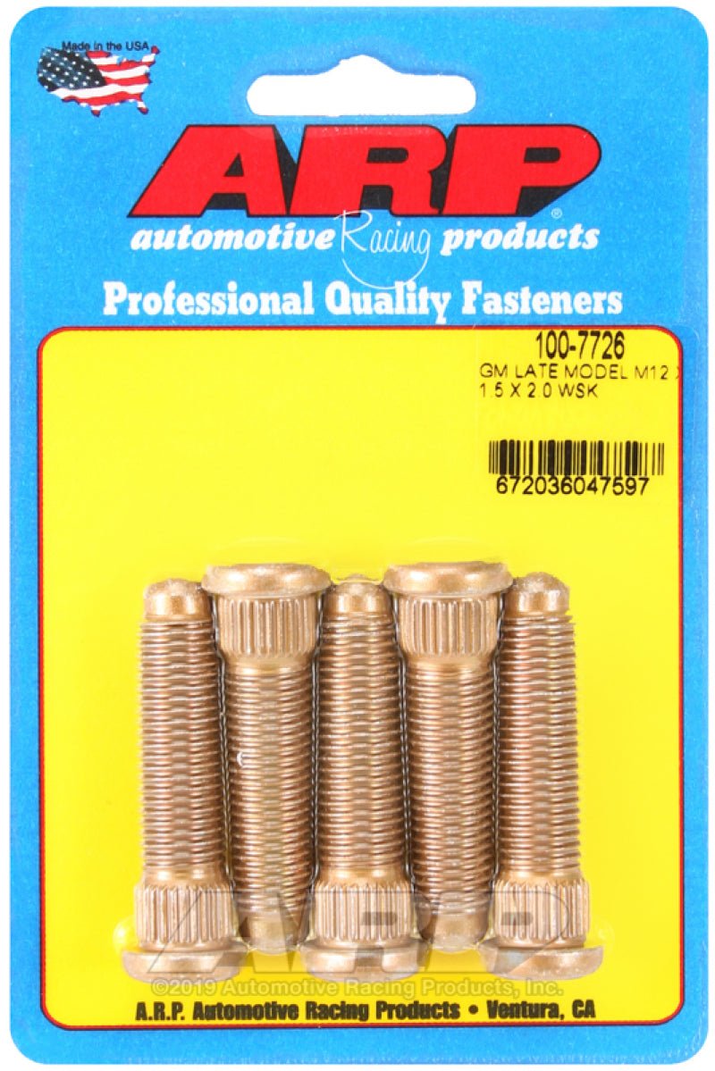 ARP - ARP GM Late Model M12 X 1.5 X 2.0 Wheel Stud Kit - Demon Performance