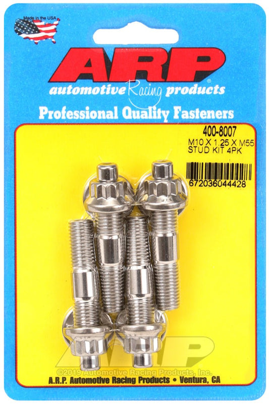 ARP - ARP M10 x 1.25 x 55mm Broached 4 Piece Stud Kit - Demon Performance