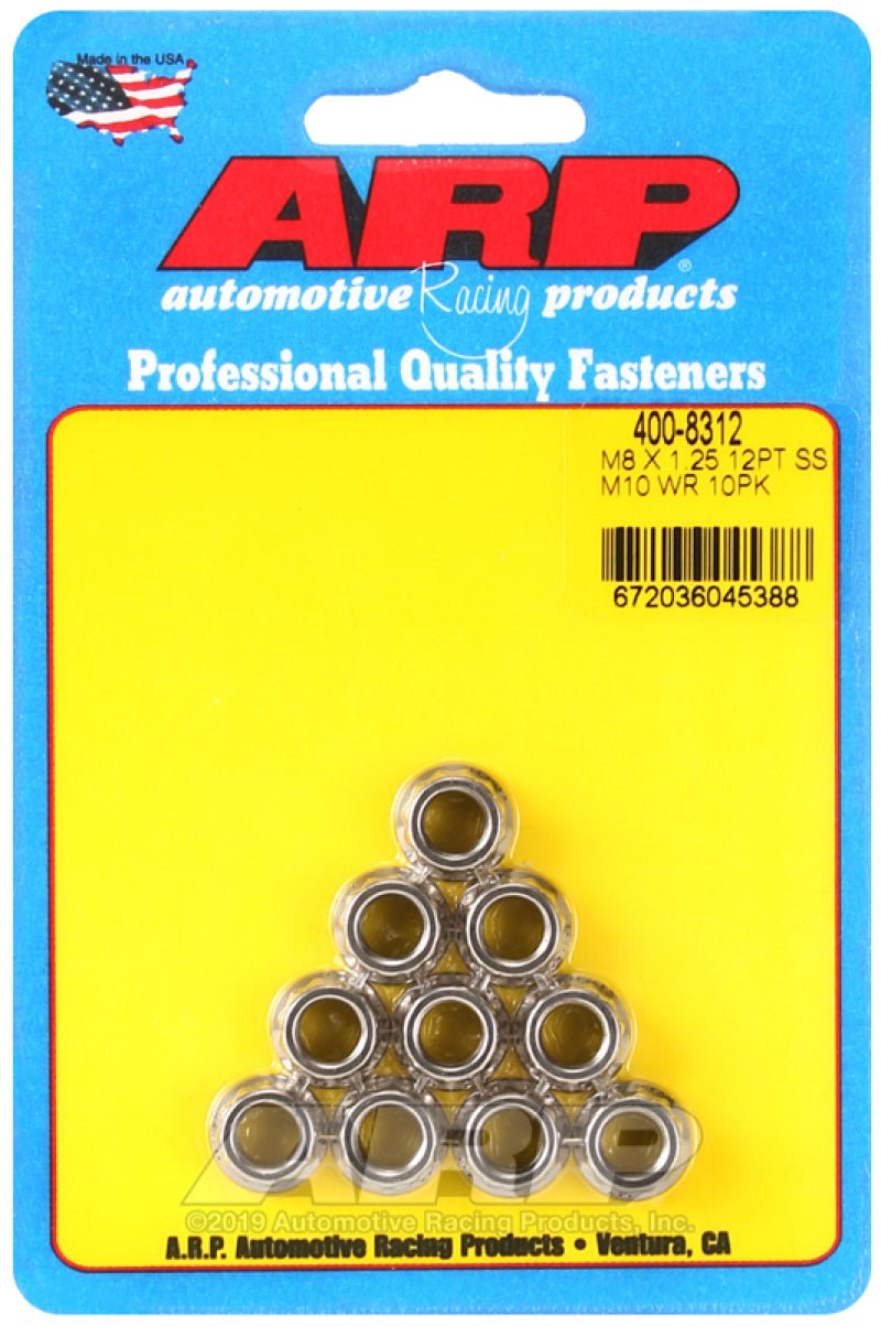 ARP - ARP M8 x 1.25 12pt SS Nut Kit - Demon Performance