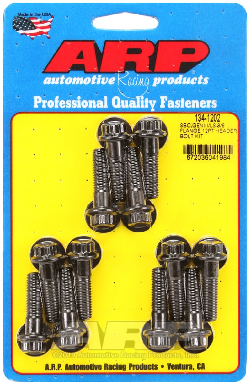 ARP - ARP SBC/GENIII LS 3/8 Flange 12pt Header Bolt Kit - Demon Performance