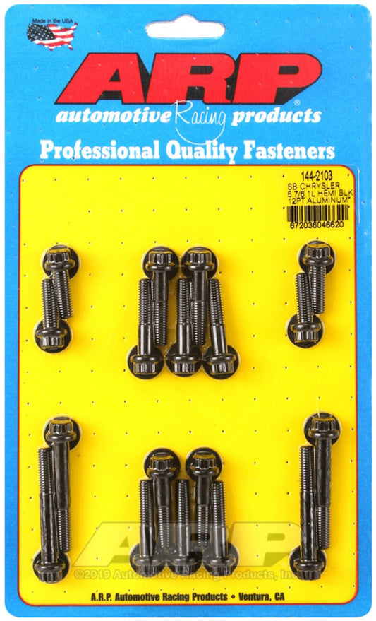 ARP - ARP Small Block Chrysler 5.7/6.1L Hemi 12pt Aluminum Intake Manifold Bolt Kit - Demon Performance