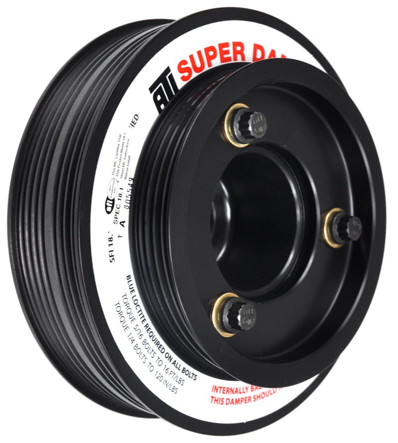 ATI - ATI Damper - 5.67in - Alum - (3) 4 Grv - Honda B - OEM Style - Bolt On Ps - 1Pc - Demon Performance