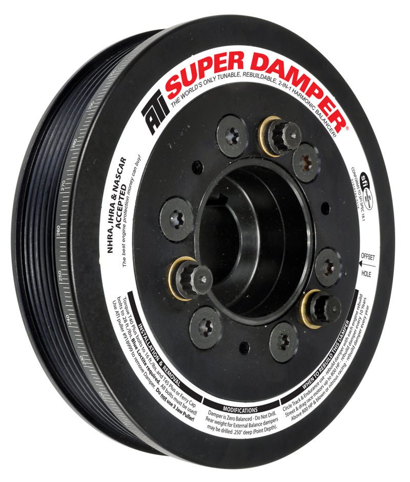 ATI - ATI Damper - 6.78in - Alum - 6 Grv - Toyota Supra - 94-98 - JZ80 - 15 Percent OD - Req gatK06077 - Demon Performance