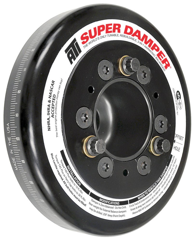 ATI - ATI Damper - 7.074in - Alum - Honda B - Race Damper - 4 Grv Steel Hub - 2 Ring - Demon Performance