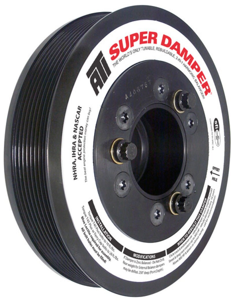 ATI - ATI Damper - 7.45in - Steel - 8 Grv - Ford 7.3 - Powerstroke - 99-03 - Ext Bal - 3 Ring - Diesel - Demon Performance