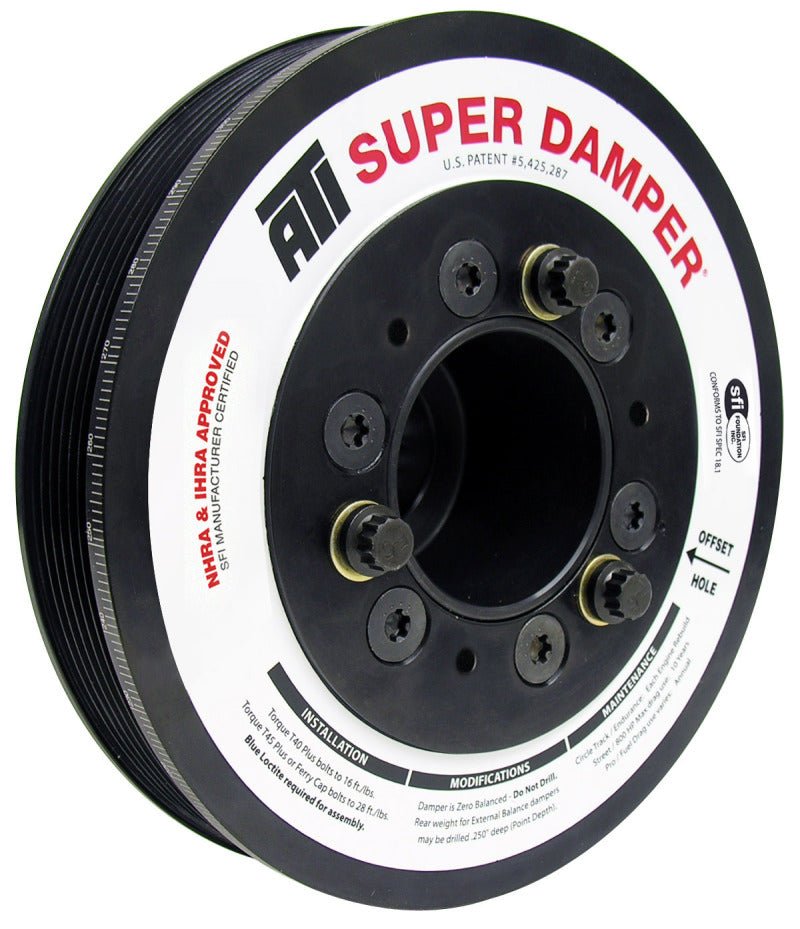 ATI - ATI Damper - 7.48in - Alum - 6 Grv - Dodge - 05-10 - 17 Per OD - Non VVT 6.1L/392/426 - 3 Ring - Demon Performance