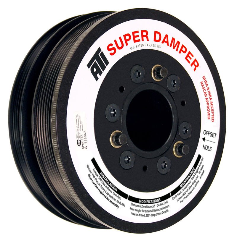 ATI - ATI Damper - 7.48in - Alum - 6/4 Grv - LS3 Camaro - 10-15 - Gen 3 Vortec Truck - LS - Demon Performance