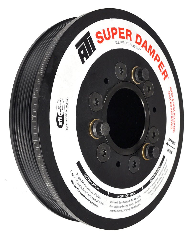 ATI - ATI Damper - 7.48in - Alum LW - 6 Grv - LS1/LS2 - F & V Body - No A/C - 3 Ring - Demon Performance
