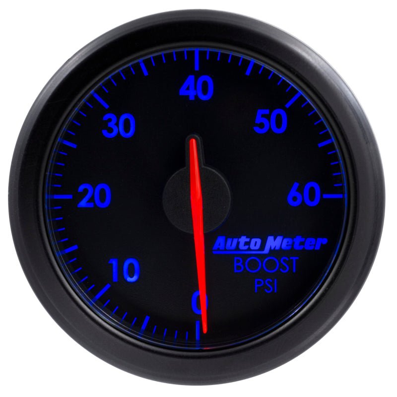 AutoMeter - Autometer Airdrive 2-1/6in Boost Gauge 0-60 PSI - Black - Demon Performance