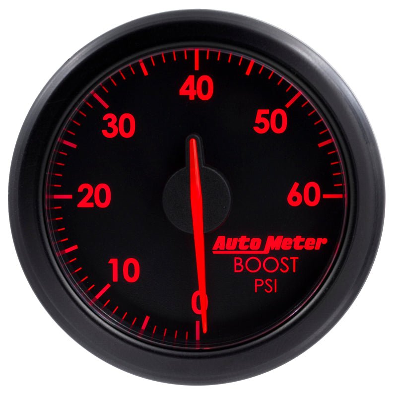 AutoMeter - Autometer Airdrive 2-1/6in Boost Gauge 0-60 PSI - Black - Demon Performance