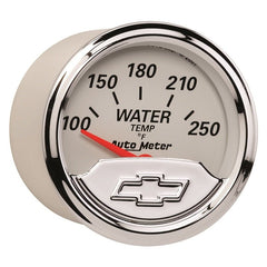 AutoMeter - Autometer Chevy Vintage 2in 100-250 Deg F Short Sweep Electronic Water Temp Gauge - Demon Performance