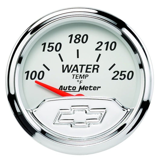 AutoMeter - Autometer Chevy Vintage 2in 100-250 Deg F Short Sweep Electronic Water Temp Gauge - Demon Performance