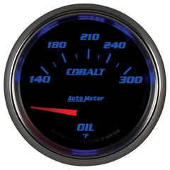 AutoMeter - Autometer Cobalt 66.7mm 140-300 Degree F Electric Oil Temperature Gauge - Demon Performance