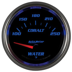 AutoMeter - Autometer Cobalt 66mm 100-250 Degree F Electric Water Temperature Gauge - Demon Performance