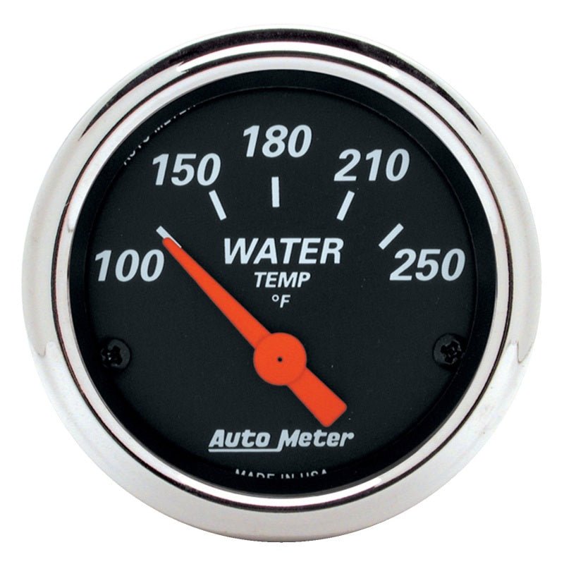 AutoMeter - Autometer Designer Black 2 1/16in 250 Deg F Electronic Water Temp Gauge - Demon Performance