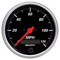 AutoMeter - Autometer Designer Black 3-3/8in Electric 120MPH Programmable Speedometer - Demon Performance