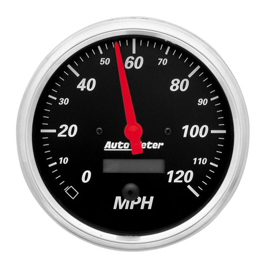 AutoMeter - Autometer Designer Black 5in 120 MPH Electronic Programmable w/ LCD ODO Gauge - Demon Performance