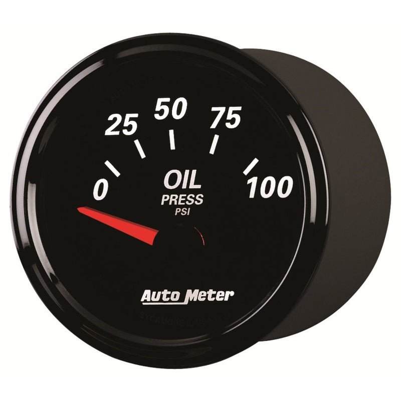 AutoMeter - Autometer Designer Black II 52mm 100 PSI Oil Pressure Gauge - Demon Performance