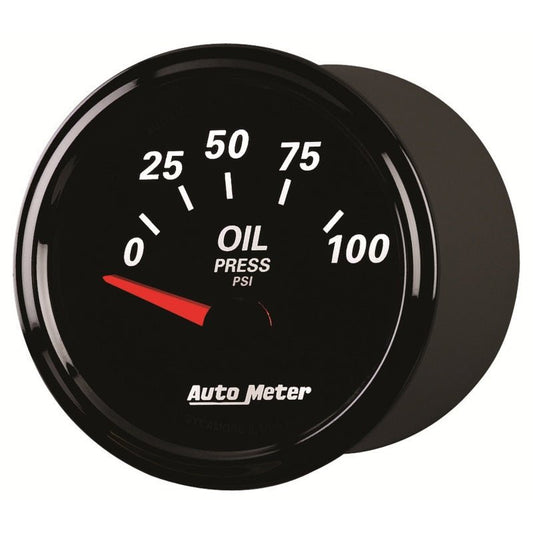 AutoMeter - Autometer Designer Black II 52mm 100 PSI Oil Pressure Gauge - Demon Performance