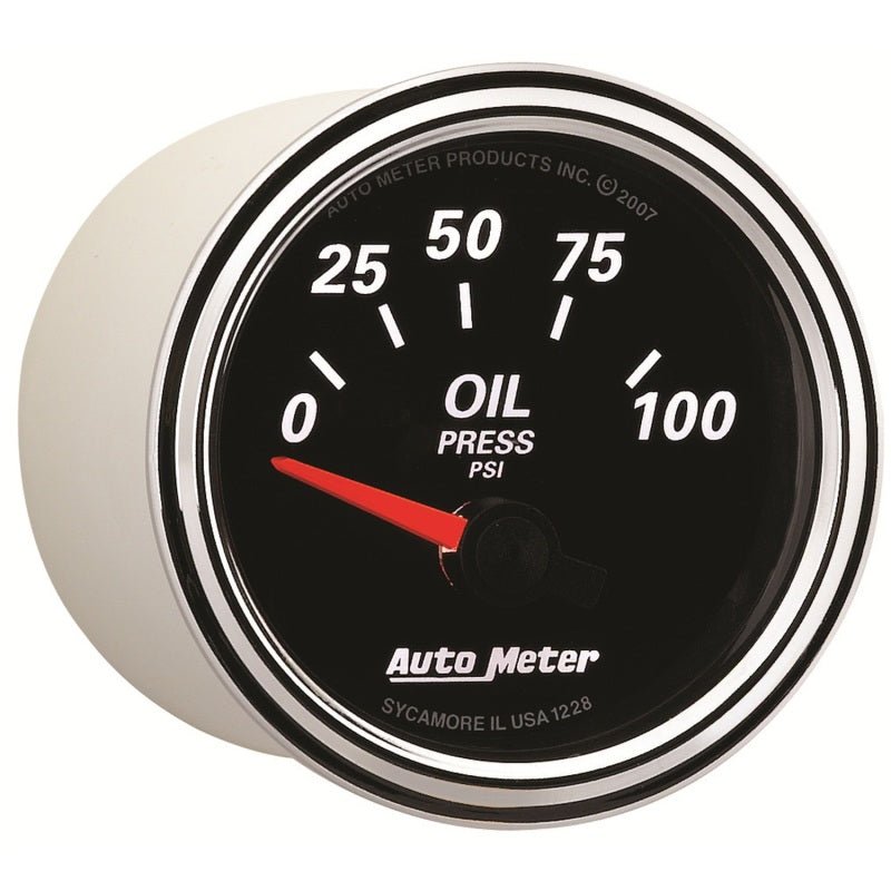 AutoMeter - Autometer Designer Black II 52mm 100 PSI Oil Pressure Gauge - Demon Performance