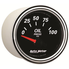 AutoMeter - Autometer Designer Black II 52mm 100 PSI Oil Pressure Gauge - Demon Performance