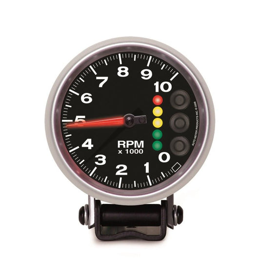 AutoMeter - Autometer Elite 3 3/4inch 10K RPM Tachometer w/ Pit Road Speed Lights and Peak Memory - Demon Performance