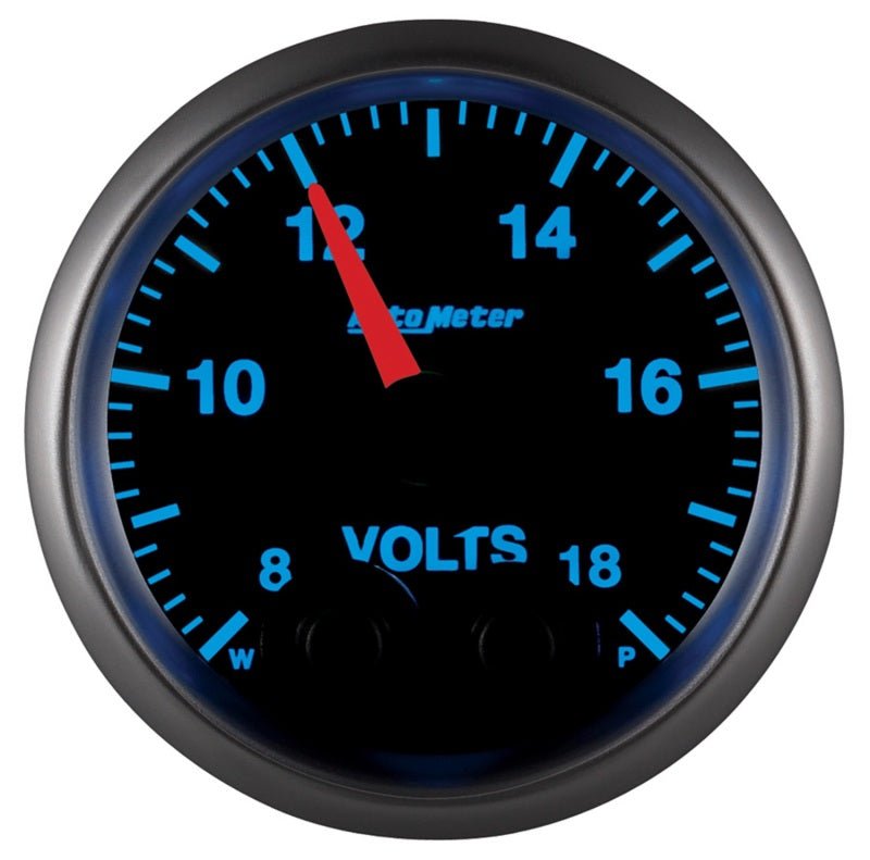 AutoMeter - Autometer Elite 52.4mm Peak & Warn w/ Electronic Control 8-18 Volt Voltmeter - Demon Performance