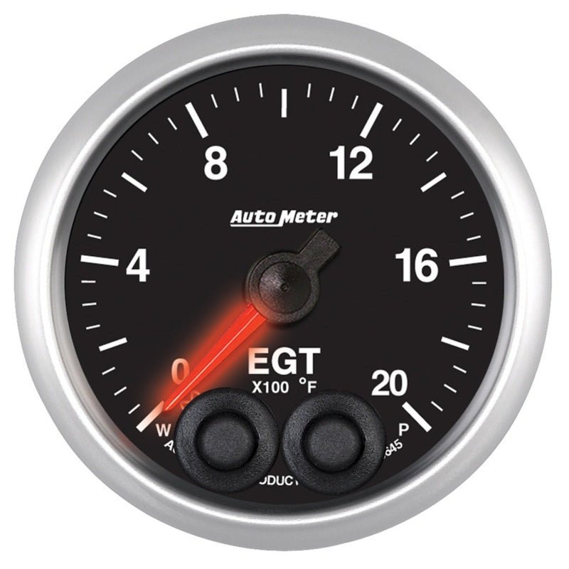 AutoMeter - Autometer Elite 52mm 0-2000 Deg F Full Sweep Electronic Exhuast Gas Temperature Gauge - Demon Performance