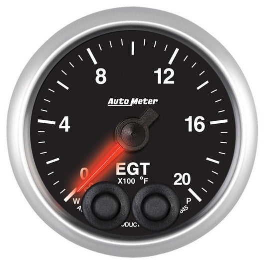 AutoMeter - Autometer Elite 52mm 0-2000 Deg F Full Sweep Electronic Exhuast Gas Temperature Gauge - Demon Performance