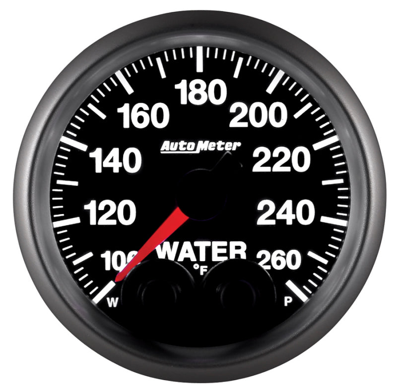 AutoMeter - Autometer Elite 52mm 100-260 Degress F Water Temperature Peak and Warn Gauge w/ Electonic Control - Demon Performance