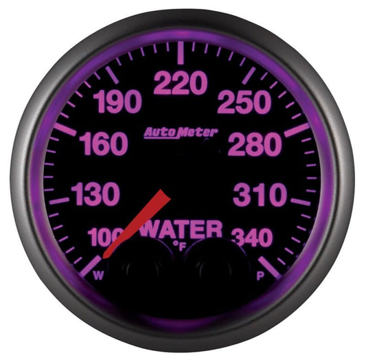 AutoMeter - Autometer Elite 52mm 100-340 Deg F Water Temperature Peak and Warn Gauge w/ Electonic Control - Demon Performance